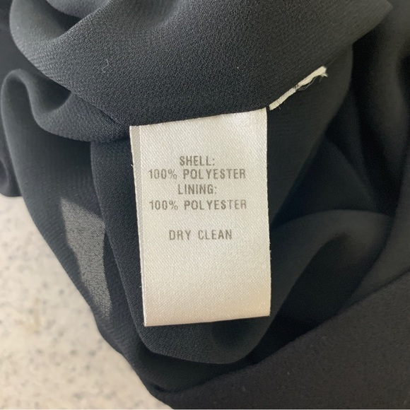 Ann Taylor Loft Black Ruffle Cap Sleeve Dress Size 4 - Picture 9 of 9